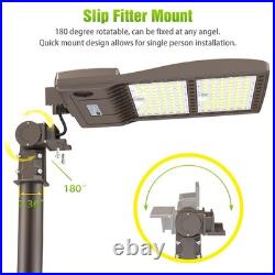 480V LED Parking Lot Lights 320W 44,800LM with Adjustable Slip Fitter DLC Listed
