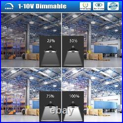 480V LED UFO High Bay Light 100W Dimmable Warehouse Fixtures 5000K Daylight DLC