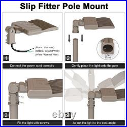 480 Volt 240W LED Shoebox Pole Light Commercial Street Area Parking Lot Lighting