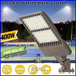 480 Volt -LED Shoebox Light 400W Commercial Street Parking Lot Lamp Dusk To Dawn