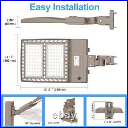 480 Volt -LED Shoebox Light 400W Commercial Street Parking Lot Lamp Dusk To Dawn