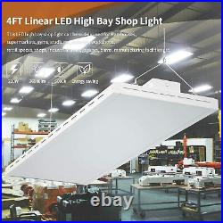 4FT Super Bright LED High Bay Warehouse Shop Commercial Light Fixture 220W 5000K