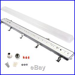 4Ft 40W LED Vapor and Water Tight Light Waterproof Fixture 4400lm 5000K 4 Pack