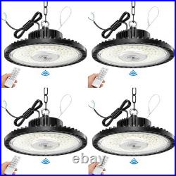 4PACK 150W Smart UFO LED High Bay Light with Motion Sensor High Bay LED Light