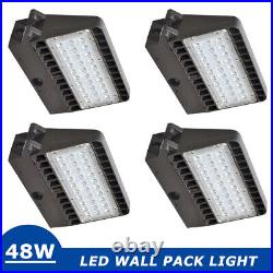 4PACK LED Wall Pack Light Waterproof 48W Outdoor Security Garden Wall Yard Light