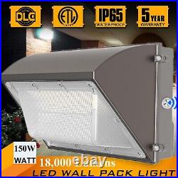 4PCS 150W LED Wall Pack Light Dusk-to-Dawn Commercial Outdoor Security Lighting