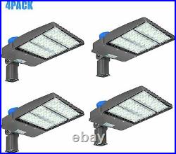 4PCS 300W LED Parking Lot Light Commercial Outdoor IP65 Shoebox Street Pole Lamp