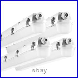4PCS 4FT LED Vapor Tight Light 60W 7400LM Vapor Proof Light Fixture 5000K