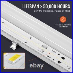 4PCS 4FT LED Vapor Tight Light 60W 7400LM Vapor Proof Light Fixture 5000K
