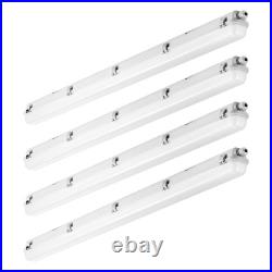 4PCS 4FT LED Vapor Tight Light 60W 7400LM Vapor Proof Light Fixture 5000K