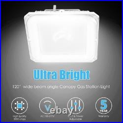 4Pack 100W Commercial LED Canopy Gas Station Lighting for Outdoor Garage Carport