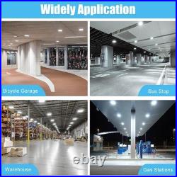4Pack 100W Commercial LED Canopy Gas Station Lighting for Outdoor Garage Carport