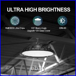 4Pack 100W UFO LED High Bay Light GYM Factory Warehouse Commercial Light Fixture