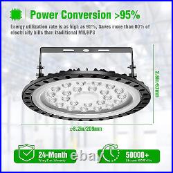 4Pack 100W UFO Led High Bay Light Factory Warehouse Commercial Light Fixture