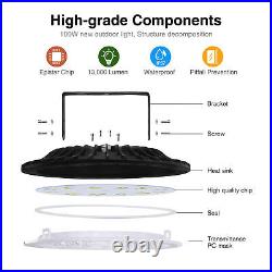 4Pack 100W UFO Led High Bay Light Factory Warehouse Commercial Light Fixture