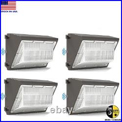 4Pack 120W LED Wall Pack Dusk to Dawn Commercial Outdoor Security Lighting 5000K