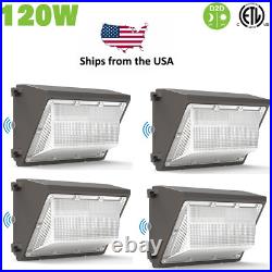 4Pack 120W LED Wall Pack Light 5000K Commercial Industrial Security Fixture