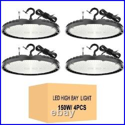 4Pack 150W UFO Led High Bay Light Factory Industrial Commercial Light Dimmable