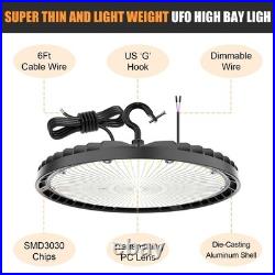 4Pack 150W UFO Led High Bay Light Factory Industrial Commercial Light Dimmable