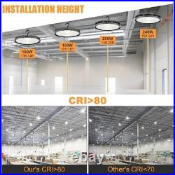 4Pack 150W UFO Led High Bay Light Factory Industrial Commercial Light Dimmable