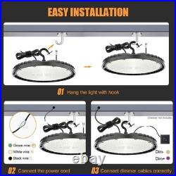 4Pack 150W UFO Led High Bay Light Factory Industrial Commercial Light Dimmable 4Pack 150W UFO Led High Bay Light Factory Industrial Commercial Light Dimmable
