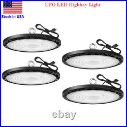4Pack 200W 110V 220V 277volt High Bay LED fixtures Commercial Warehouse UFO Lamp