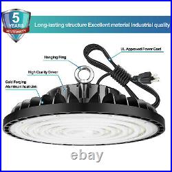 4Pack 300W UFO Led High Bay Light 6000K 300 Watt Industrial Commercial Gym Light