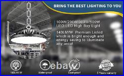 4Pack 300W UFO Led High Bay Light 6000K 300 Watt Industrial Commercial Gym Light