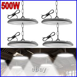 4Pack 500W UFO Led High Bay Light Commercial Industrial Warehouse Garage Light