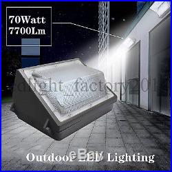 4Pack 70Watt LED Wall Pack Light Energy Saving 6900Lumens Outdoor Daylight White