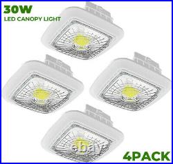 4Pack LED Canopy Light Outdoor Ceiling Garage Lighting 30W Daylight Area Light