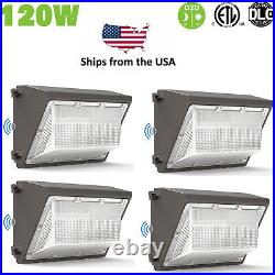4Pack LED Wall Pack Light 120W With photocell Dusk to Dawn Commercial Industrial