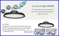 4Pack UFO LED High Bay Light 200W Shop Light Fixture Factory Warehouse GYM Lamp