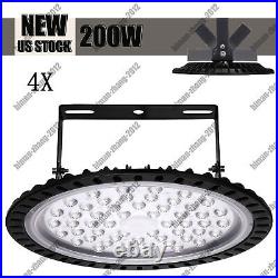4Pcs 200W UFO LED High Bay Light Factory Industrial Lights Warehouse Gym Shop