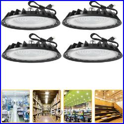 4Pcs 300W UFO LED High Bay Light 6000K for Industrial Warehouse Factory Barn Gym