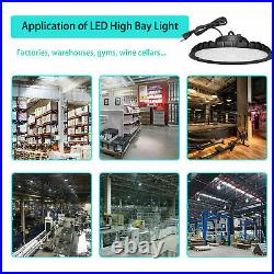4Pcs 300W UFO LED High Bay Light Shop Work Warehouse Industrial Lighting 6000K
