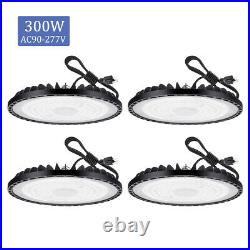 4Pcs 300W UFO Led High Bay Light 300 Watt Industrial Commercial Garage Gym Light