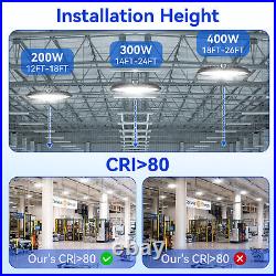 4Pcs 400W UFO Led High Bay Light 90-277V Industrial Commercial Factory Gym Light