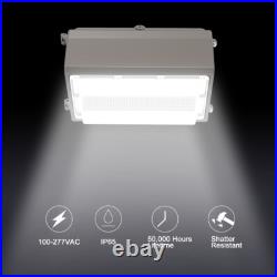 4Pcs LED Wall Pack Lights 120W 15000LM Commercial Outdoor Security Light Fixture