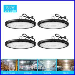 4Pcs UFO LED High Bay Light 300W Industrial Warehouse Gym Led Commercial Light