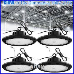 4X LED UFO High Bay Light 150W Dimmable Warehouse Factory Shop Light AC100277V