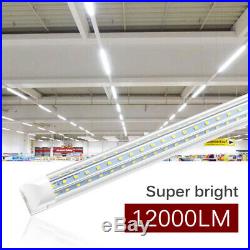 4-100PCS 120W LED Tube Light Fixtures T8 2FT 4FT 8FT 6000K Integrated Shop Light
