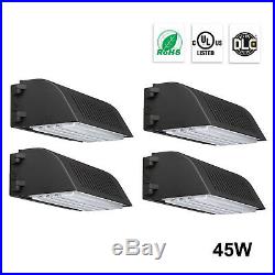 4,400LM Commercial LED Wall Pack Light Waterproof Outdoor Building Mounted 4 Pcs