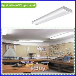 4 Ft Low Profile LED Garage Shop Light Wraparound 60W 6000lm Flushmount Lamp 4PK