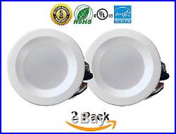4 Inch LED Downlight 60/12/4/2 Pack 9W Smooth Recessed Retrofit Ceiling Light