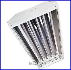 4 Lamp High Bay T5 High Output Fluorescent Light Fixture With Bulbs and Wire Guard