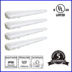 4-PACK 36W 4 Ft. Vapor Water Tight Hardwired LED Fixture 5700K Shop Light IP65
