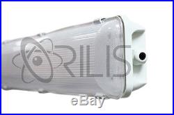 4-PACK 72W 4 FOOT Vapor Water Tight Surface LED Fixture 6500K Shop Light IP65