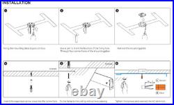 4 PC LED Surface Mounted Flat Panel Light Power Switchable and Dimmable (1'x 4')