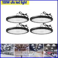 4 Pack 100W UFO Led High Bay Light Warehouse Factory Commercial Industrial Light